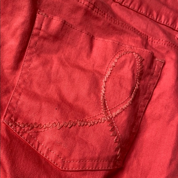 Lee Riders Slim Crop Pants in Vibrant Red NWOT - Picture 5 of 5